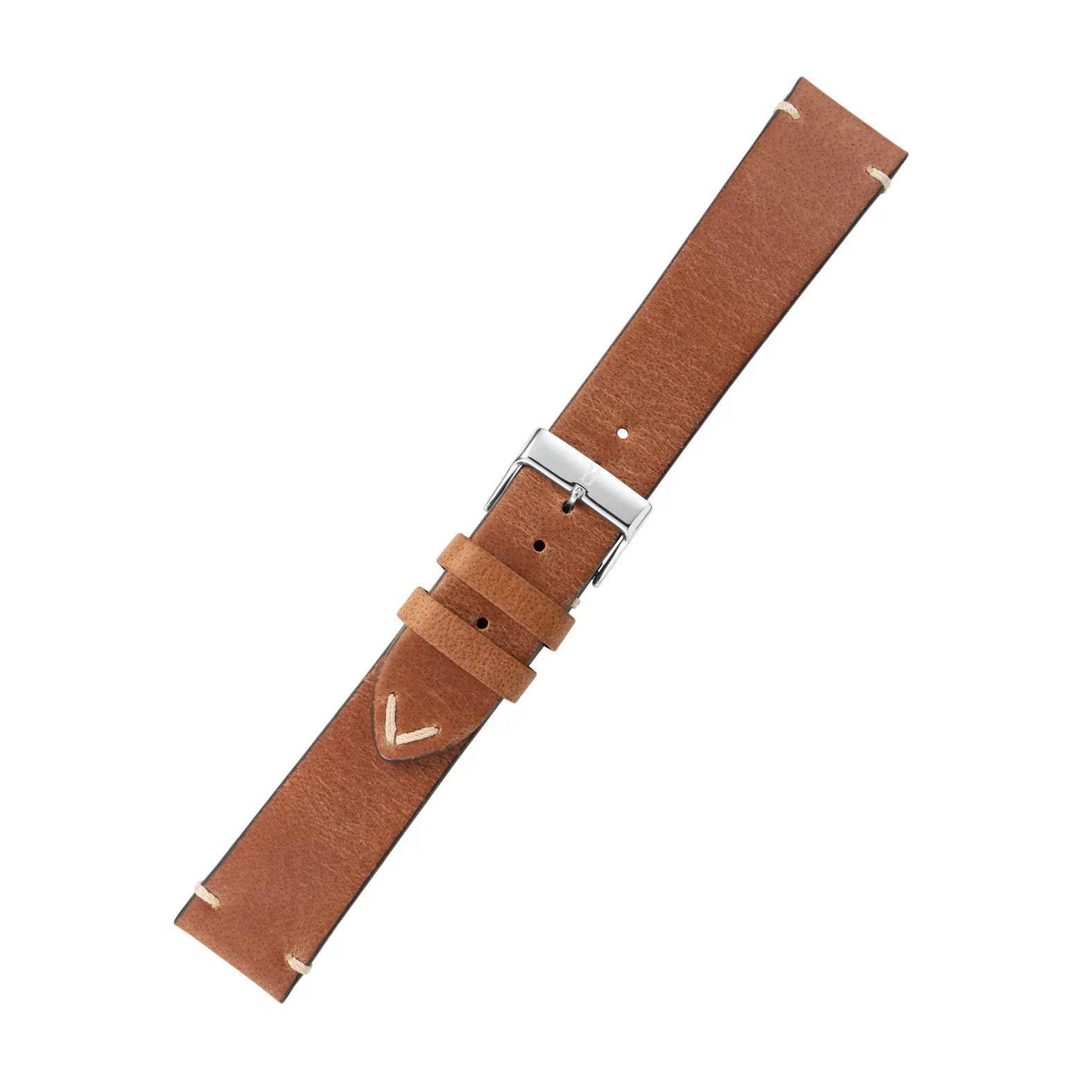 Barington Vintage Leather Watch Strap (635) - Medium Brown - Image 2