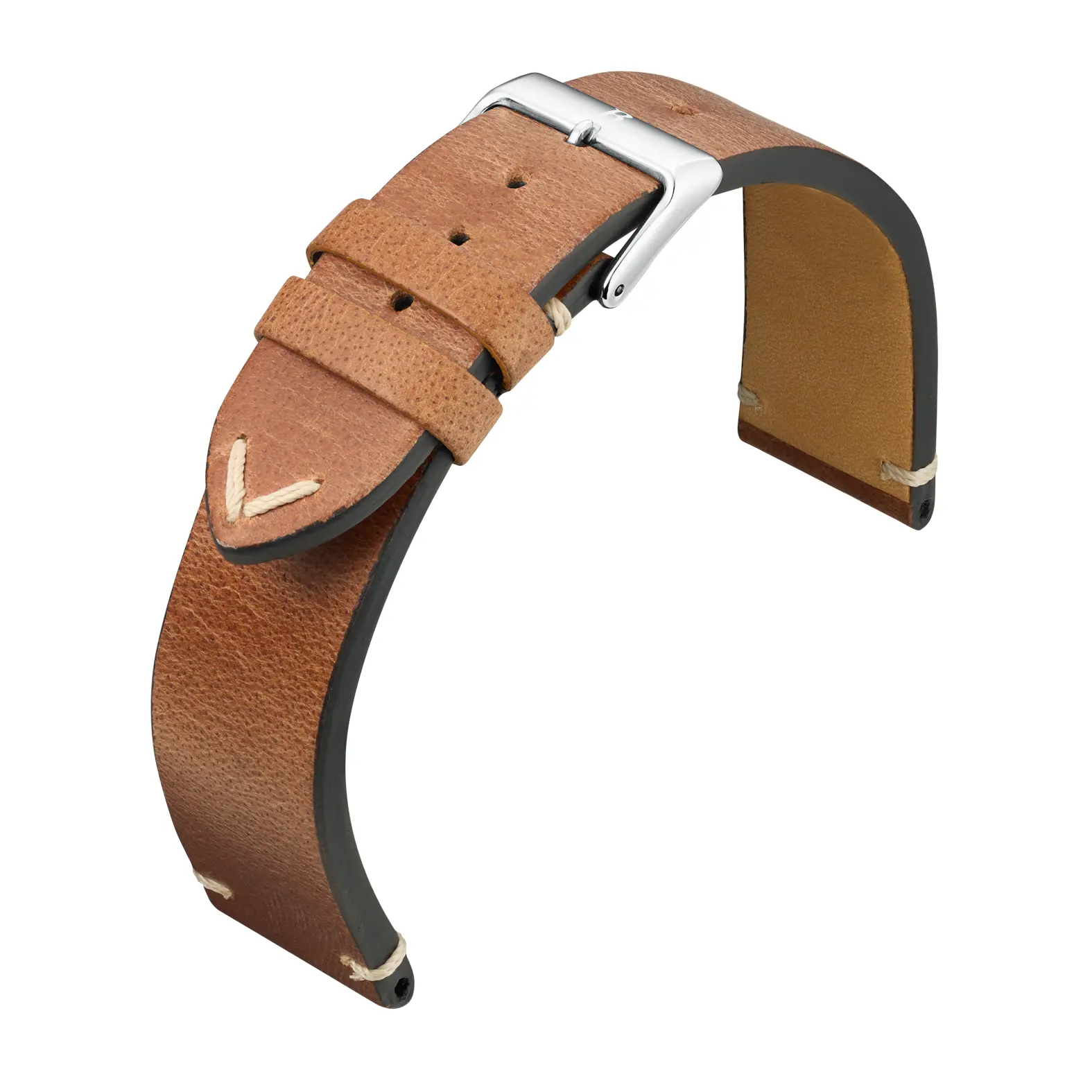 Barington Vintage Leather Watch Strap (635) - Medium Brown