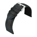 Eulit Regatta Sailcloth-Look Watch Strap (232) - Black/Blue