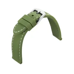 Eulit Silicone with Stitching Watch Strap (155) - Olive Green