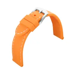 Eulit Silicone with Stitching Watch Strap (155) - Orange