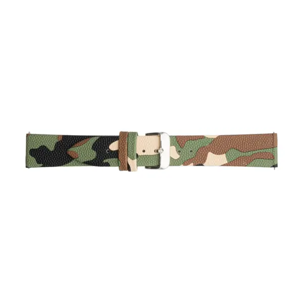 Pebro Camouflage Synthetic Leather Watch Strap (2020) - Green