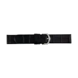 Pebro Crocodile Grain Watch Strap (222) - Black
