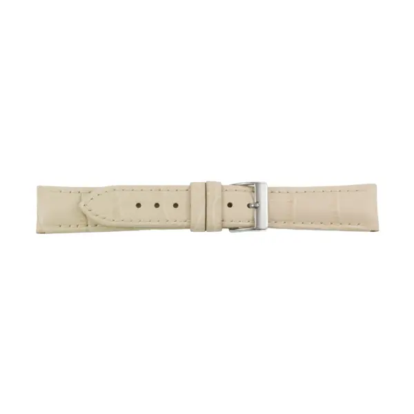 Pebro Crocodile Grain Watch Strap (280) - Beige
