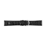 Pebro Crocodile Grain Watch Strap (530) - Black
