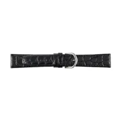 Pebro Crocodile Grain Watch Strap (530) - Black