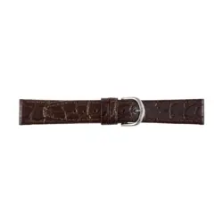 Pebro Crocodile Grain Watch Strap (531) - Dark Brown