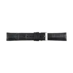 Pebro Crocodile Grain Watch Strap (733) - Black