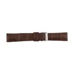 Pebro Crocodile Grain Watch Strap (734) - Dark Brown