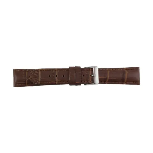 Pebro Crocodile Grain Watch Strap (734) - Dark Brown