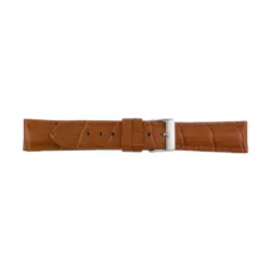 Pebro Crocodile Grain Watch Strap (735) - Brown
