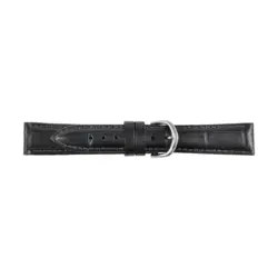 Pebro Crocodile Grain Watch Strap (789) - Black