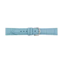 Pebro Crocodile Grain Watch Strap (790) - Light Blue