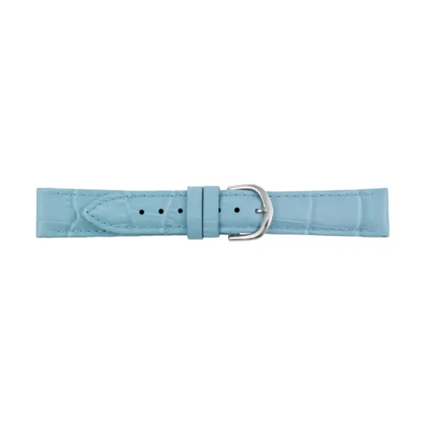 Pebro Crocodile Grain Watch Strap (790) - Light Blue