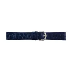 Pebro Crocodile Grain Watch Strap (799) - Dark Blue