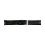 Pebro Crocodile Leather Watch Strap (080) - Black