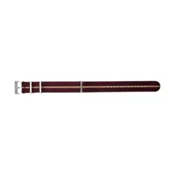Pebro Exclusive Nylon Watch Strap (2001) - Dark Red/Beige