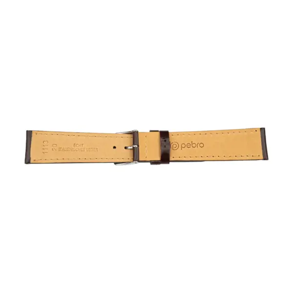 Pebro Italian Leather Watch Strap (1113) - Dark Brown - Image 2