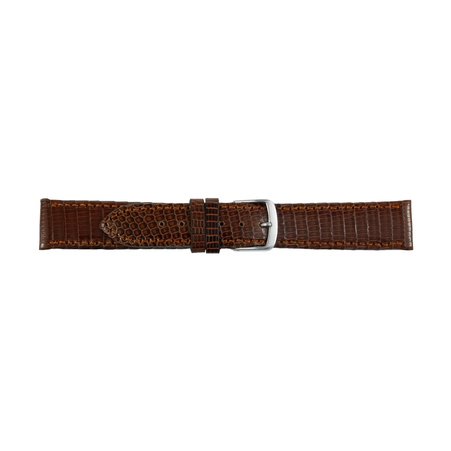Pebro Lizard Leather Watch Strap (076) - Brown