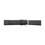 Pebro Perforated Leather Watch Strap (301) - Black