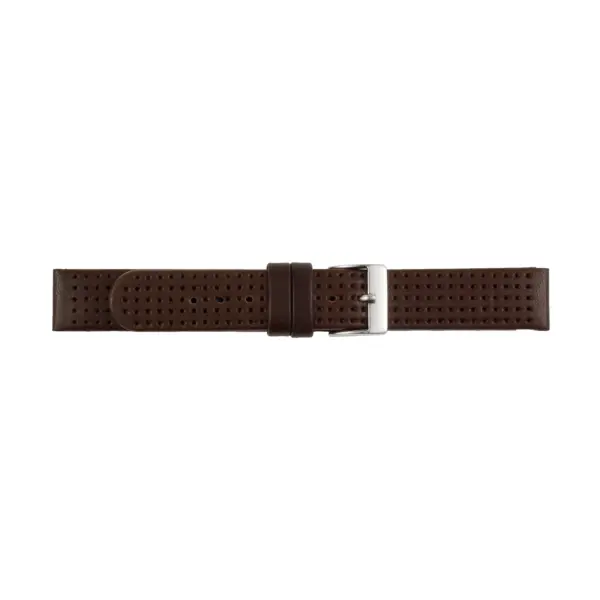Pebro Perforated Racing Watch Strap (094) - Dark Brown