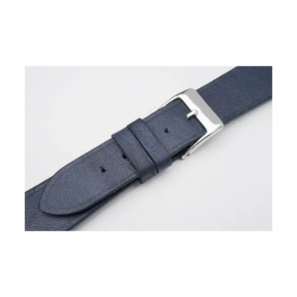 Pebro Premium Leather Watch Strap (1076) - Blue - Image 2