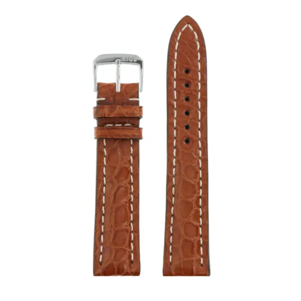 RIOS1931 Ambassador - Alligator Leather Watch Strap (250) - Cognac - Image 2