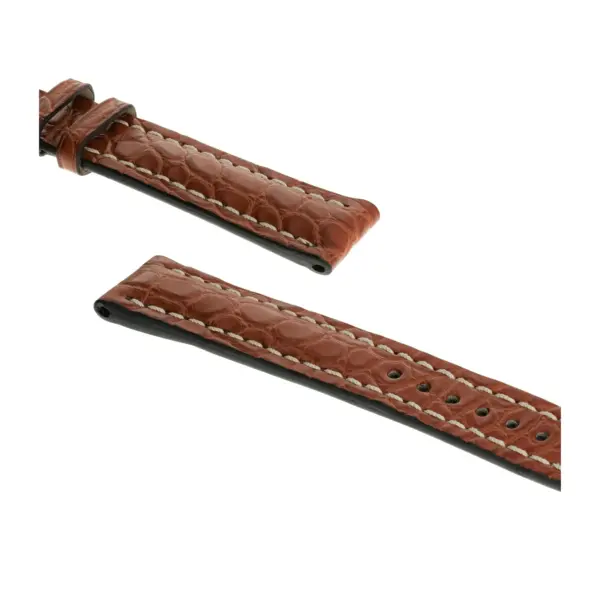 RIOS1931 Ambassador - Alligator Leather Watch Strap (250) - Cognac - Image 3