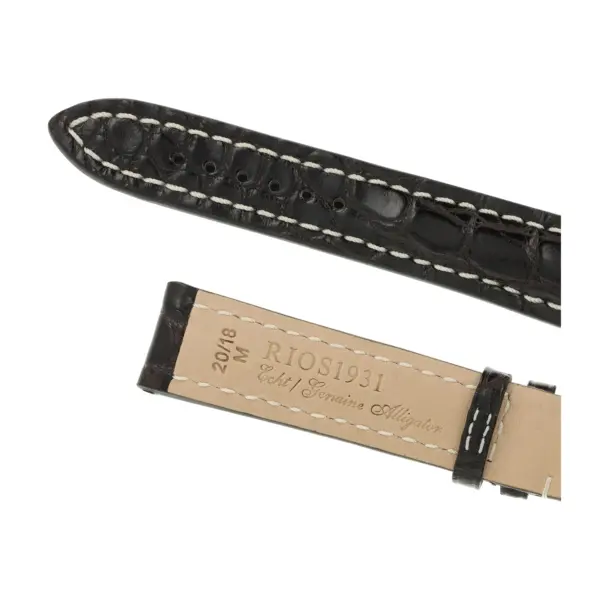 RIOS1931 Ambassador - Alligator Leather Watch Strap (250) - Mocha - Image 4