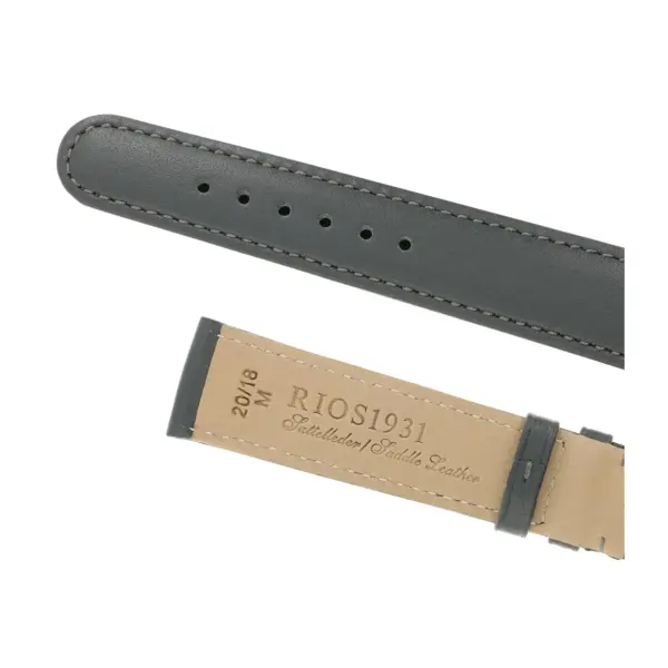 RIOS1931 Arizona - Saddle Leather Watch Strap (46) - Stone Grey - Image 4