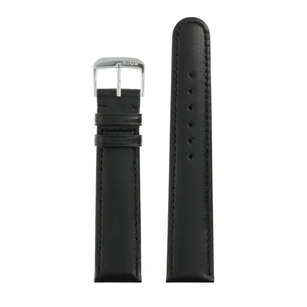 RIOS1931 Arizona - Saddle Leather Watch Strap (46S) - Black - Image 2