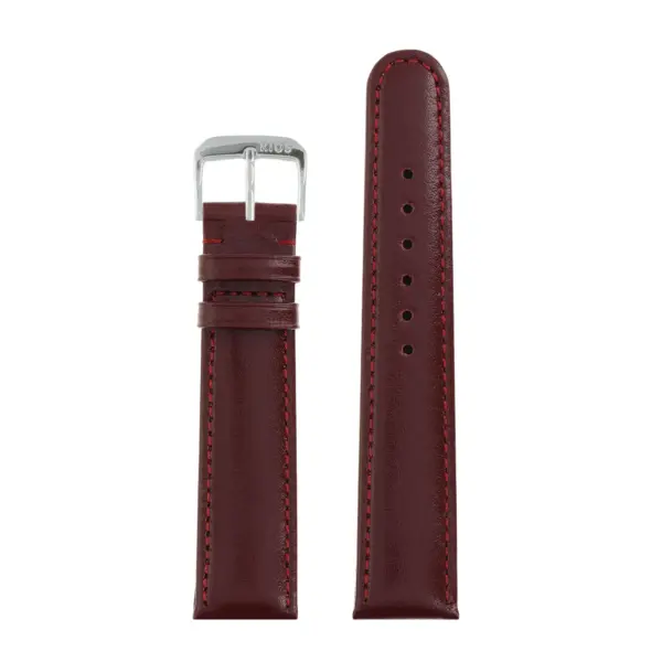 RIOS1931 Arizona - Saddle Leather Watch Strap (46S) - Burgundy - Image 2