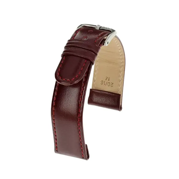 RIOS1931 Arizona - Saddle Leather Watch Strap (46S) - Burgundy