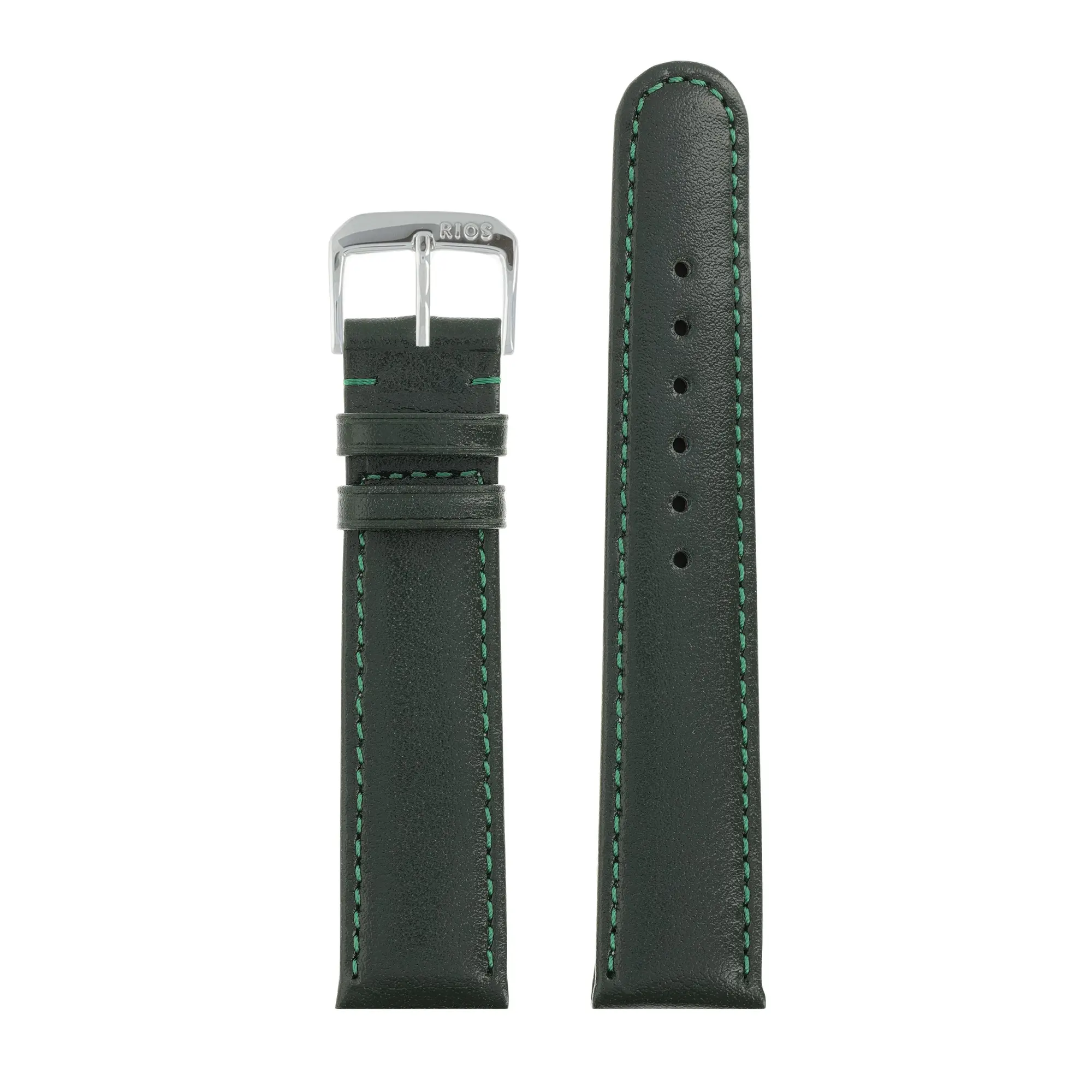 RIOS1931 Arizona - Saddle Leather Watch Strap (46S) - Forest Green - Image 2