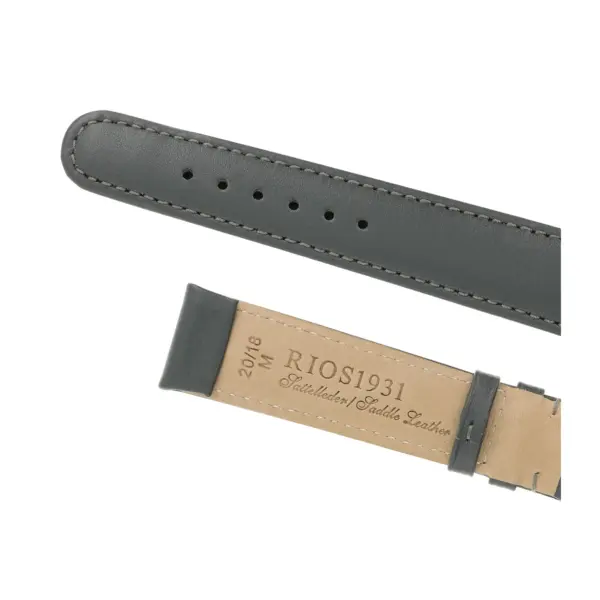 RIOS1931 Arizona - Saddle Leather Watch Strap (46S) - Stone Grey - Image 4
