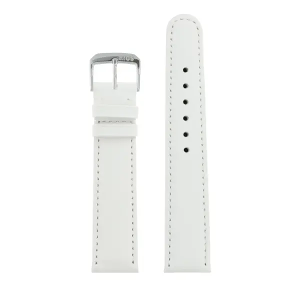 RIOS1931 Arizona - Saddle Leather Watch Strap (46S) - White - Image 2