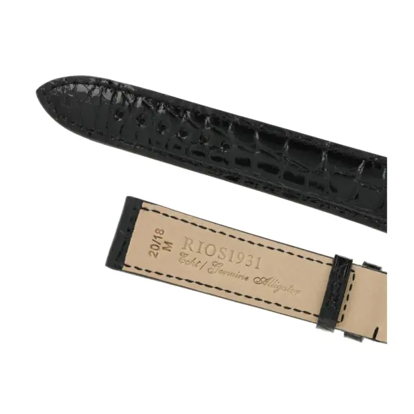 RIOS1931 Brilliant - Alligator Leather Watch Strap (245) - Black - Image 4