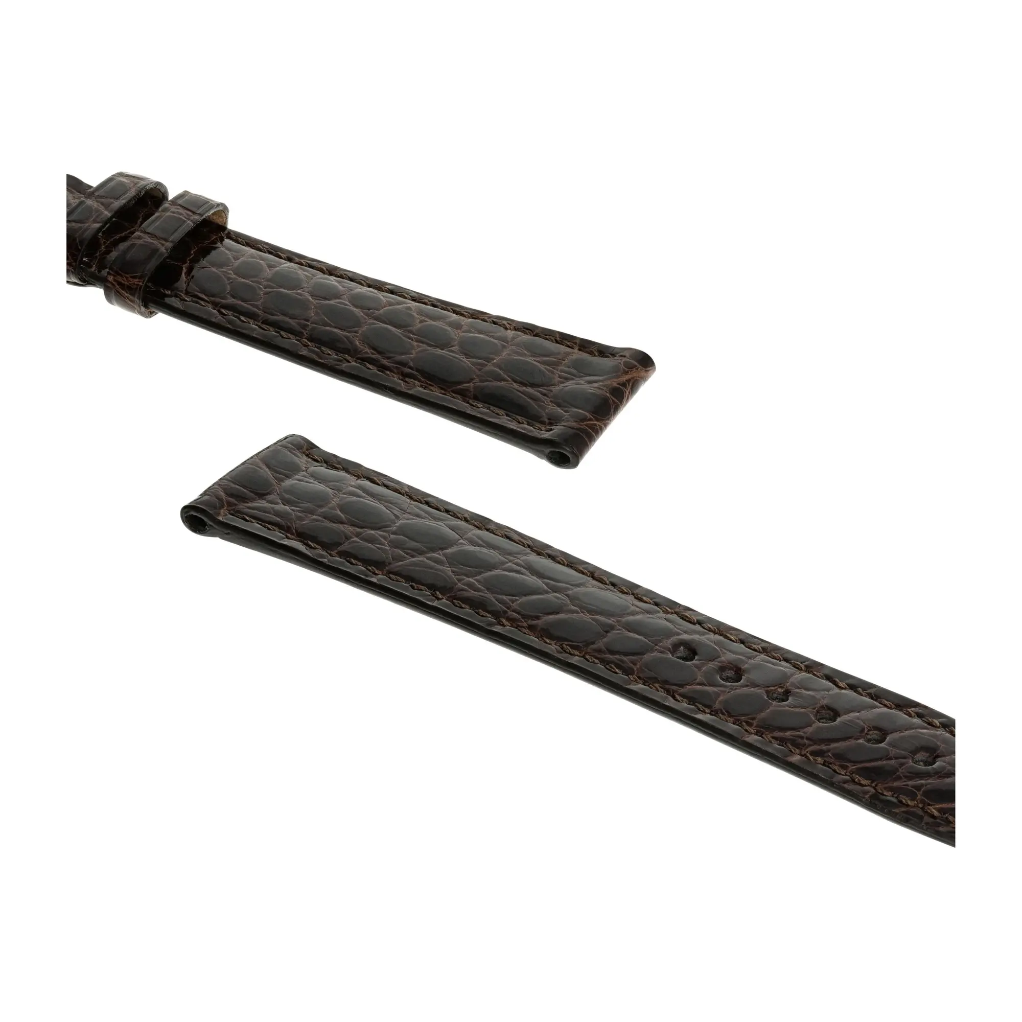RIOS1931 Brilliant - Alligator Leather Watch Strap (245) - Mocha - Image 3