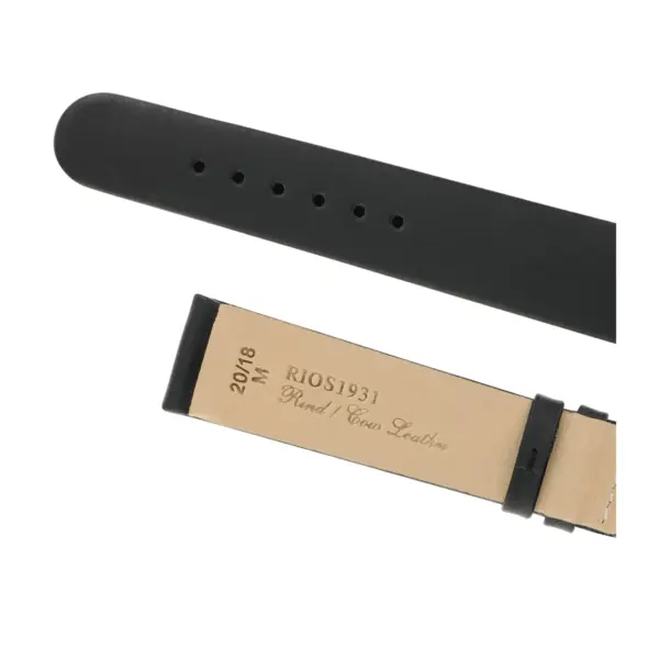 RIOS1931 Classic - Cowhide Watch Strap (34) - Black - Image 4