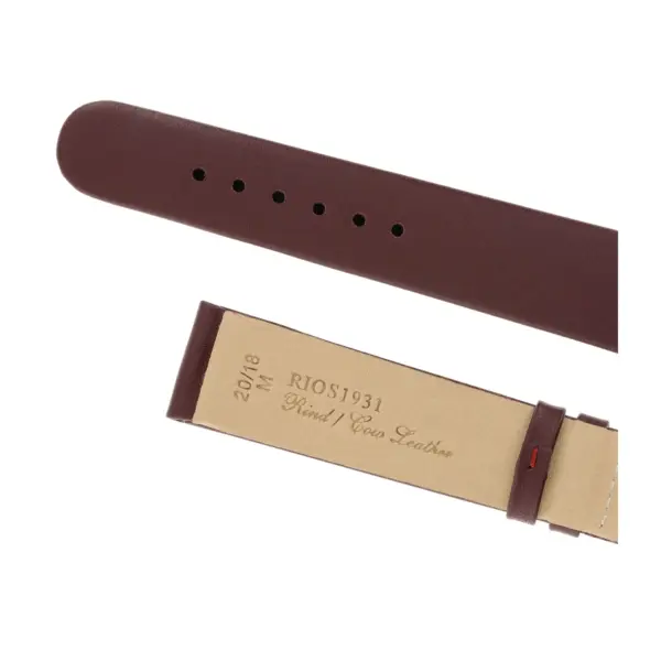 RIOS1931 Classic - Cowhide Watch Strap (34) - Burgundy - Image 4