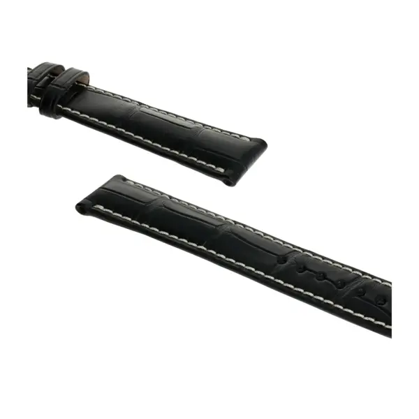RIOS1931 Connoisseur - Alligator Leather Watch Strap (256) - Black - Image 3