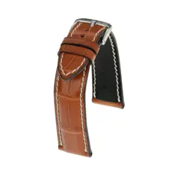 RIOS1931 Connoisseur - Alligator Leather Watch Strap (256) - Cognac