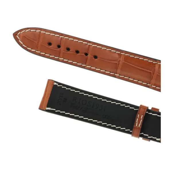 RIOS1931 Connoisseur - Alligator Leather Watch Strap (256) - Cognac - Image 4