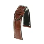 RIOS1931 Connoisseur - Alligator Leather Watch Strap (256) - Mahogany