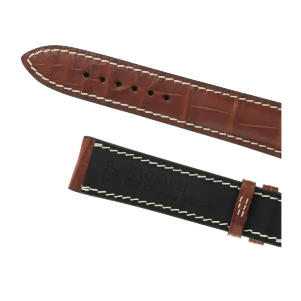 RIOS1931 Connoisseur - Alligator Leather Watch Strap (256) - Mahogany - Image 4