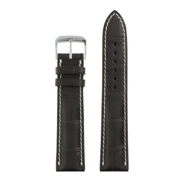 RIOS1931 Connoisseur - Alligator Leather Watch Strap (256) - Mocha - Image 2