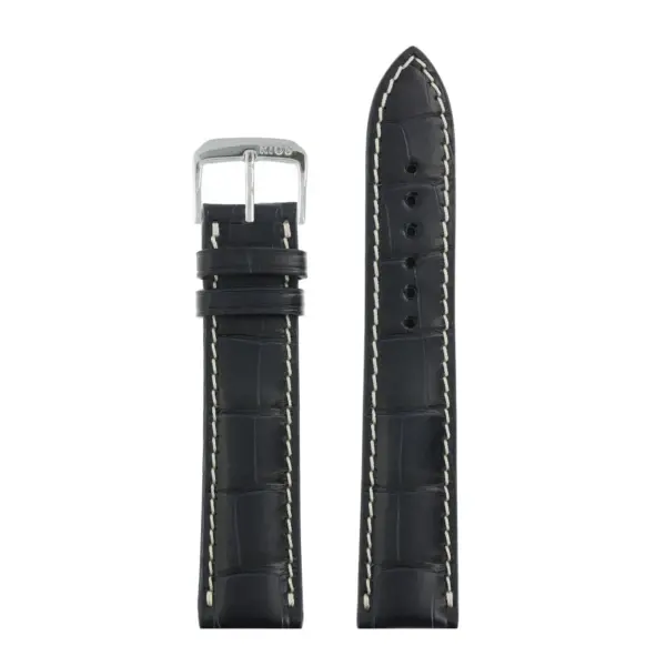 RIOS1931 Connoisseur - Alligator Leather Watch Strap (256) - Ocean Blue - Image 2