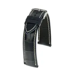 RIOS1931 Connoisseur - Alligator Leather Watch Strap (256) - Ocean Blue