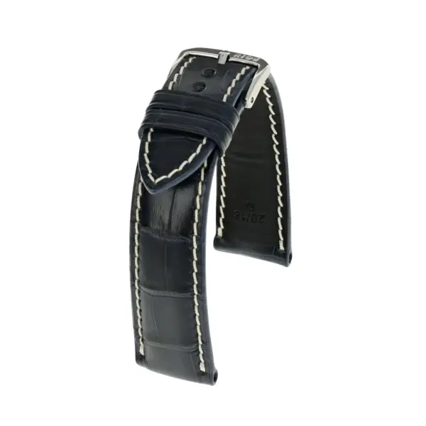 RIOS1931 Connoisseur - Alligator Leather Watch Strap (256) - Ocean Blue