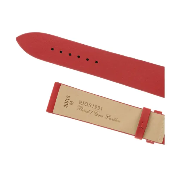 RIOS1931 Elegant - Cowhide Watch Strap (43) - Red - Image 4